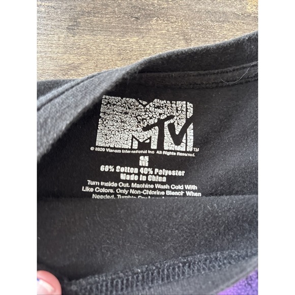 MTV Music Long Sleeve T-shirt Medium Black Globe - Picture 2 of 4